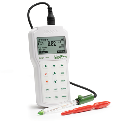 哈納沃德微電腦便攜式pH-mV-oC/oF測定儀【土壤/農業】HI98198C